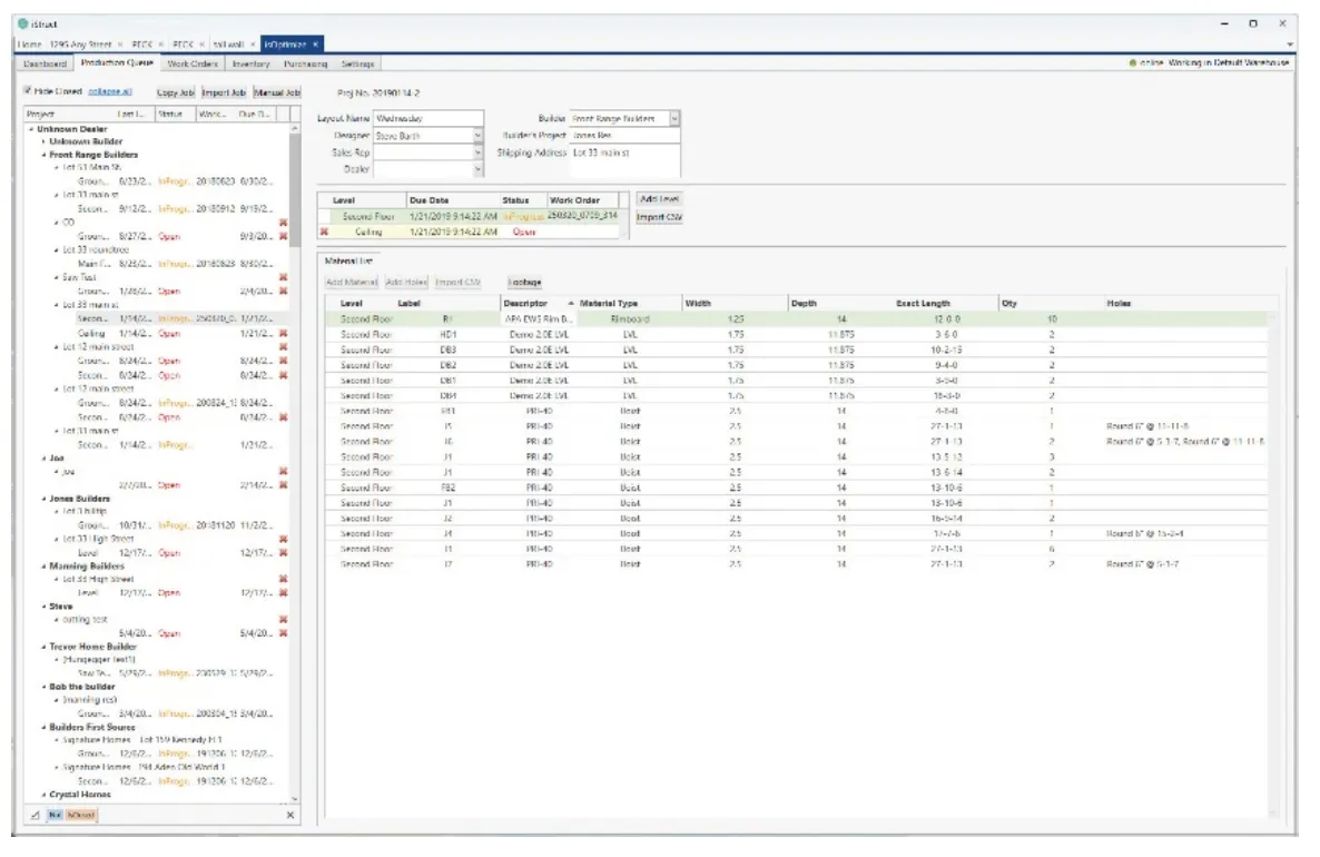 OPTIMIZATION/CUTTING SOFTWARE